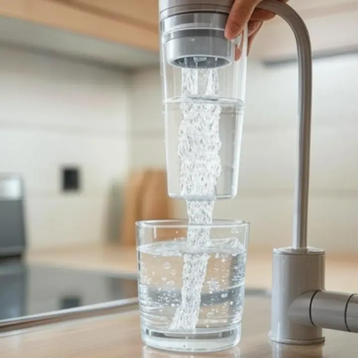 Domowy filtr kuchenny Pure Water IO przy zlewie