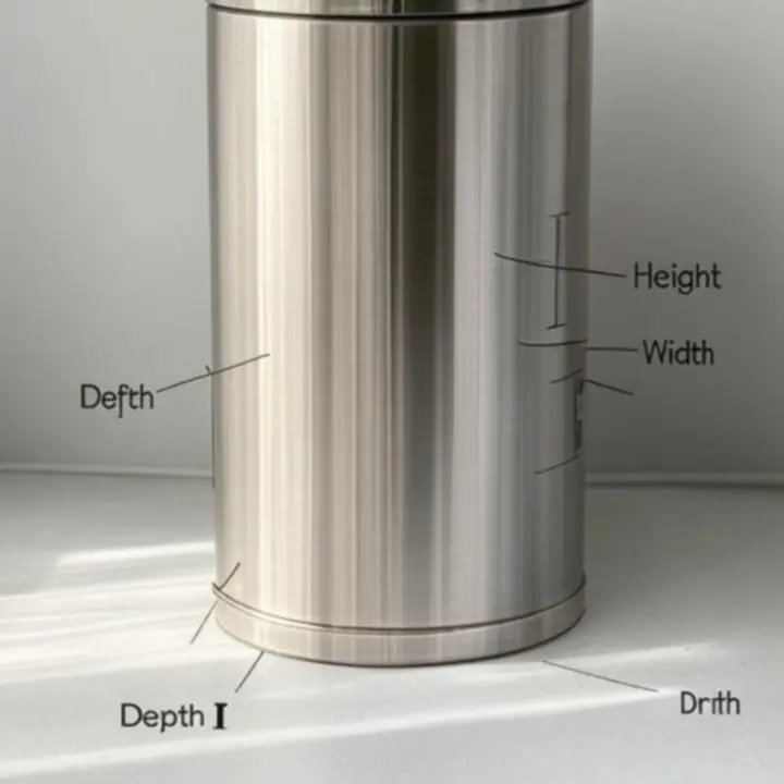 Schemat wymiarów i sposobu montażu filtra wody Pure Water IO w szafce kuchennej